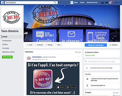Les Taxis Brestois 801 sur Facebook